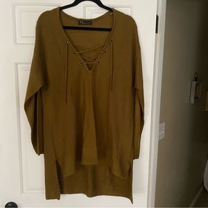 KLD Signature High Low Sweater